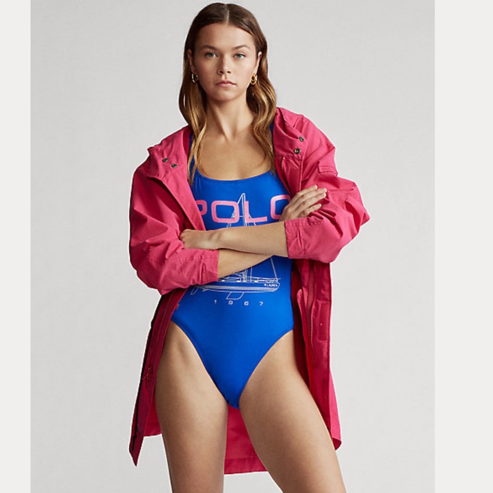 RALPH LAUREN POLO Sailboat Regatta 1-piece Swimsuit Woman’s Sz M NEW TAGS RARE! - Picture 2 of 9